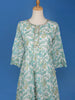 Ivory Floral Designed Cotton Kurti - Diadem