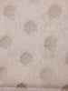 Ivory Floral Designed Woven Banarasi Silk Saree - Diadem