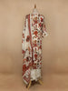 Ivory Floral Printed Semi Silk Salwar Suit - Diadem