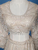 Ivory Net Lehenga Embellished with Floral Sequins and Beads with Dupatta - Diadem