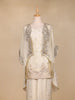 Ivory Organza Palazzo Suit with Paisley Embroidery Design - Diadem