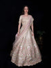 Ivory Raw Silk Floral Designed Wedding Bridal Lehenga - Diadem