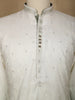 Men’s Ombre Cotton Kurta – Ivory to Sage Green Design - Diadem