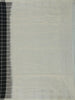 Jet Black and Silver Checked Woven Soft Silk Saree - Diadem