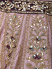 Lavender And Purple Floral Embroidered Silk Lehenga With Net Dupatta - Diadem