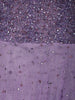 Purple Beaded Net Gown with Deep Neck - Diadem