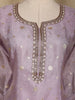 Lavender Floral Butta Design Silk Salwar Suit - Diadem