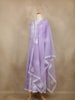 Lavender Floral Embroidered Cotton Salwar Suit - Diadem