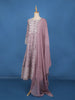 Lavender Floral Embroidered Cotton Salwar Suit - Diadem