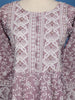 Lavender Floral Embroidered Cotton Salwar Suit - Diadem