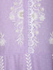 Lavender Floral Embroidered Cotton Salwar Suit - Diadem