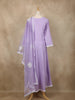 Lavender Floral Embroidered Cotton Salwar Suit - Diadem