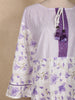 Lavender Floral Printed Design Cotton Kurti