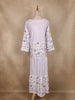 Lavender Floral Printed Design Cotton Kurti