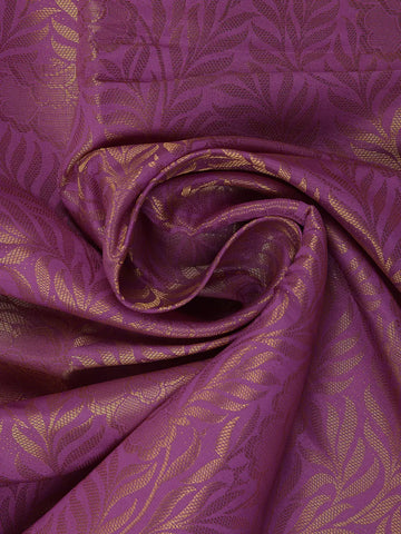Lavender Leaf Motif Banarasi Silk Saree - Diadem