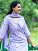 Lavender Paisley Printed Cotton Salwar Suit - Diadem