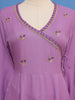 Lavender Purple Sequins Embroidery Cotton Salwar Suit - Diadem