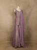 Lavender Sequin Embroidery Design Silk Palazzo Suit