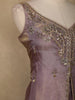 Lavender Sequin Embroidery Design Silk Palazzo Suit