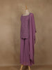 Lavender Sequins Design Georgette Palazzo Suit with Dupatta