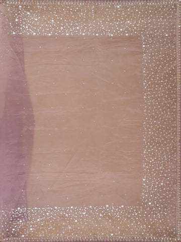 Lavender Sequins Designed Net Saree - Diadem