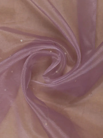 Lavender Sequins Designed Net Saree - Diadem