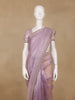 Lavender Sequins Designed Net Saree - Diadem