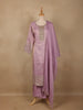 Lavender Silk Salwar Suit with Floral Embroidery - Diadem