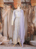 Lavender Zari Woven Design Organza Salwar Suit with Dupatta