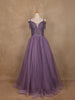 Lavender Beaded Design Party Wear Gown - Diadem