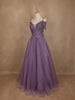 Lavender Beaded Design Party Wear Gown - Diadem
