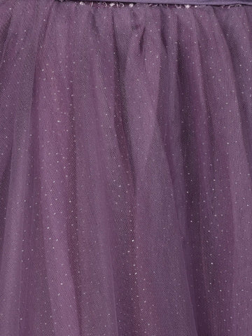 Lavender Beaded Design Party Wear Gown - Diadem