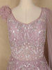 Lavender Floral And Sequins Embroider Net Party Wear Gown - Diadem