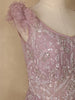 Lavender Floral And Sequins Embroider Net Party Wear Gown - Diadem