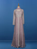 Lavender Floral Designed Anarkali Georgette Gown - Diadem
