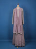 Lavender Floral Designed Anarkali Georgette Gown - Diadem