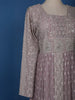 Lavender Floral Designed Anarkali Georgette Gown - Diadem
