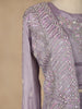 Lavender Floral Designed Chiffon Palazzo Salwar Suit - Diadem