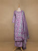 Lavender Floral Designed Cotton Salwar Suit - Diadem