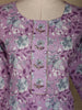 Lavender Floral Designed Cotton Salwar Suit - Diadem
