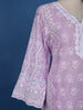 Lavender Floral Designed Cotton Salwar Suit - Diadem
