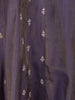 Lavender Floral Designed Semi Silk Salwar Suit - Diadem