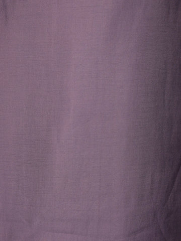 Lavender Floral Designed Semi Silk Straight Cut Salwar Suit - Diadem