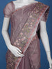 Lavender Floral Designed Tissue Organza Saree - Diadem