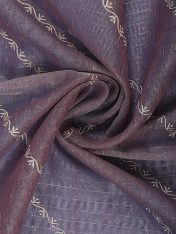 Lavender Floral Designed Tissue Organza Saree - Diadem