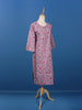 Lavender Floral Printed Cotton Kurti - Diadem