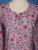 Lavender Floral Printed Cotton Kurti - Diadem