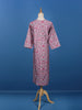 Lavender Floral Printed Cotton Kurti - Diadem