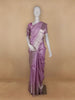 Lavender Floral Woven Pure Kanchipuram Silk Saree - Diadem