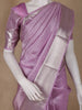 Lavender Floral Woven Pure Kanchipuram Silk Saree - Diadem